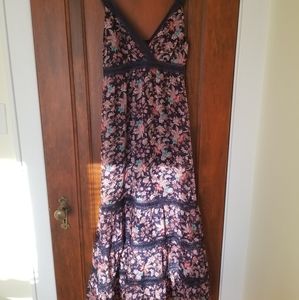 Express blue floral maxi dress